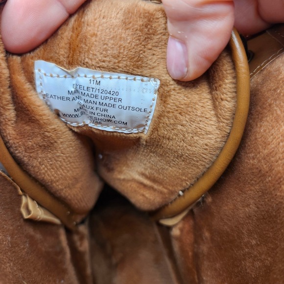 Sporto Women's Duck Boots 11M Brown Black Waterproof Faux Fur Lined Winter Snow - Picture 7 of 7